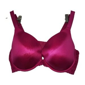 Joyspun Bra  46DD Hot Pink Magenta W Lace Good Condition